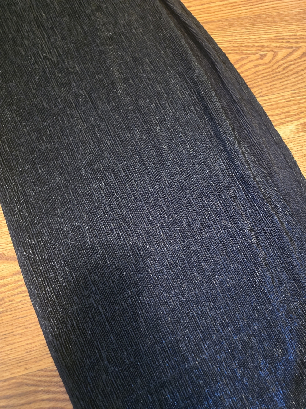 Black Metallic Tulip Wide-Leg Jumpsuit By Unknown Sz L - Picture 3 of 7